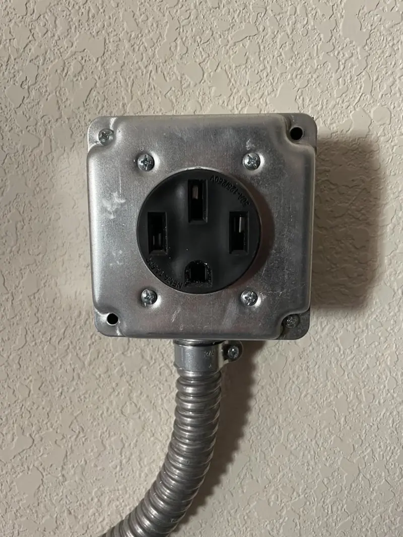 NEMA 14-50 outlet installed for Electrical Panel Upgrade in Clarion